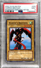 Yugioh Card 1st Ed. Harpie's Brother PSA 9 Mint, Pharaoh's Servant PSV-049 2002