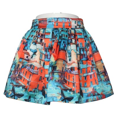 Alice + Olivia, Rock, Größe: S/M, Orange/Blau/Mehrfarbig #Zp8