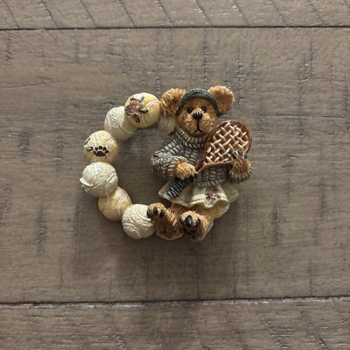 Vintage Boyds Bears Tennis Player Pin Brooch
