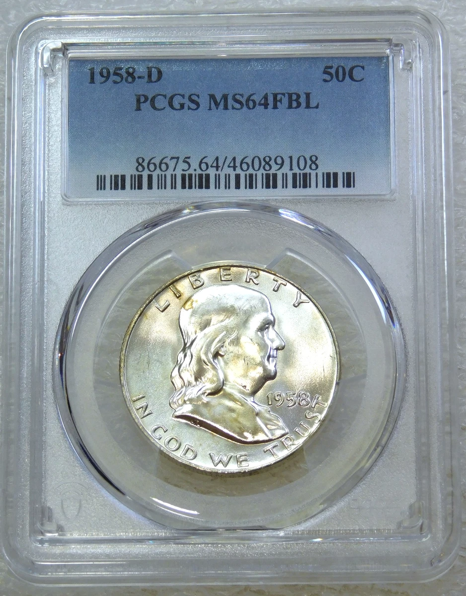 MS 65 Graded 1958 Franklin Half Dollars (1948-1963) for sale | eBay