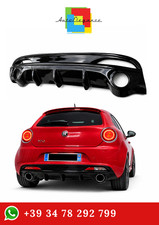 0151 ⭐ Diffusor Alfa Romeo Mito 2008 + Unten Stoßstange Hinten Dam Schwarz ⭐
