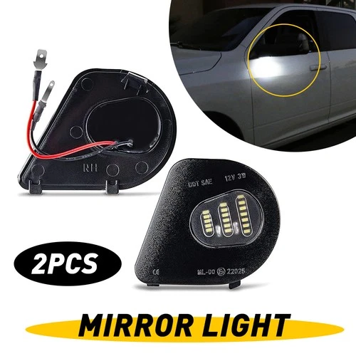 6000K LED Side Mirror Puddle for Lights 10-19 Dodge Ram 1500 2500 3500 4500 5500