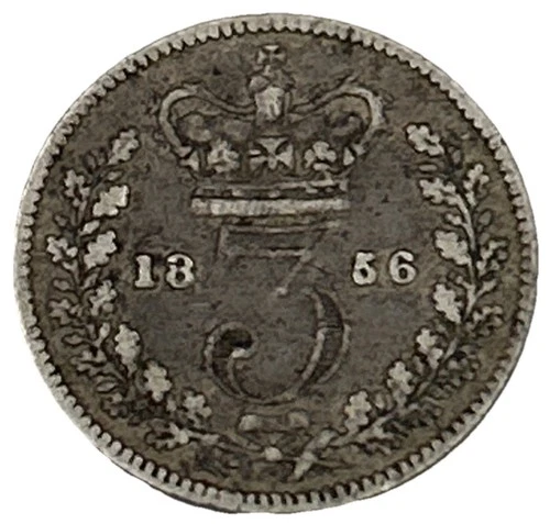 1856 Victoria Threepence — photo from the most recent tracked eBay sale