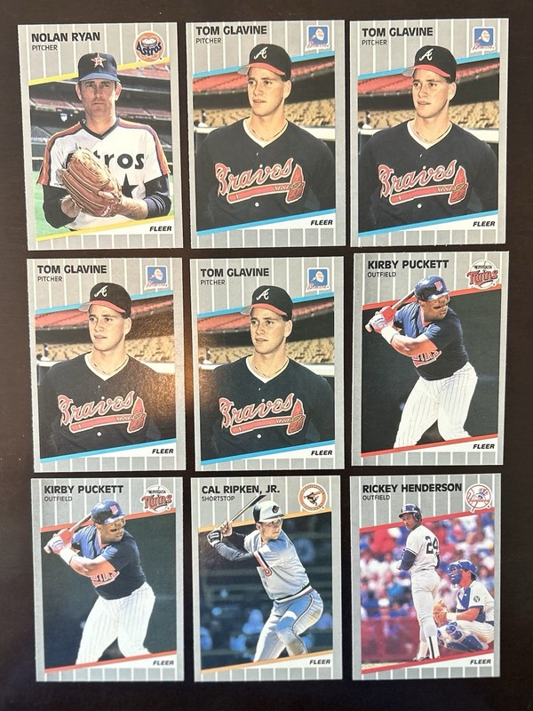 1989 Fleer Lot Of (120) All Stars 65 HOF- Ryan, Ripken, Puckett, Bonds- MINT