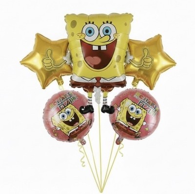 SpongeBob Schwammkopf Folienballons 5er Set Party Deko 24,8 Zoll/18 Zoll