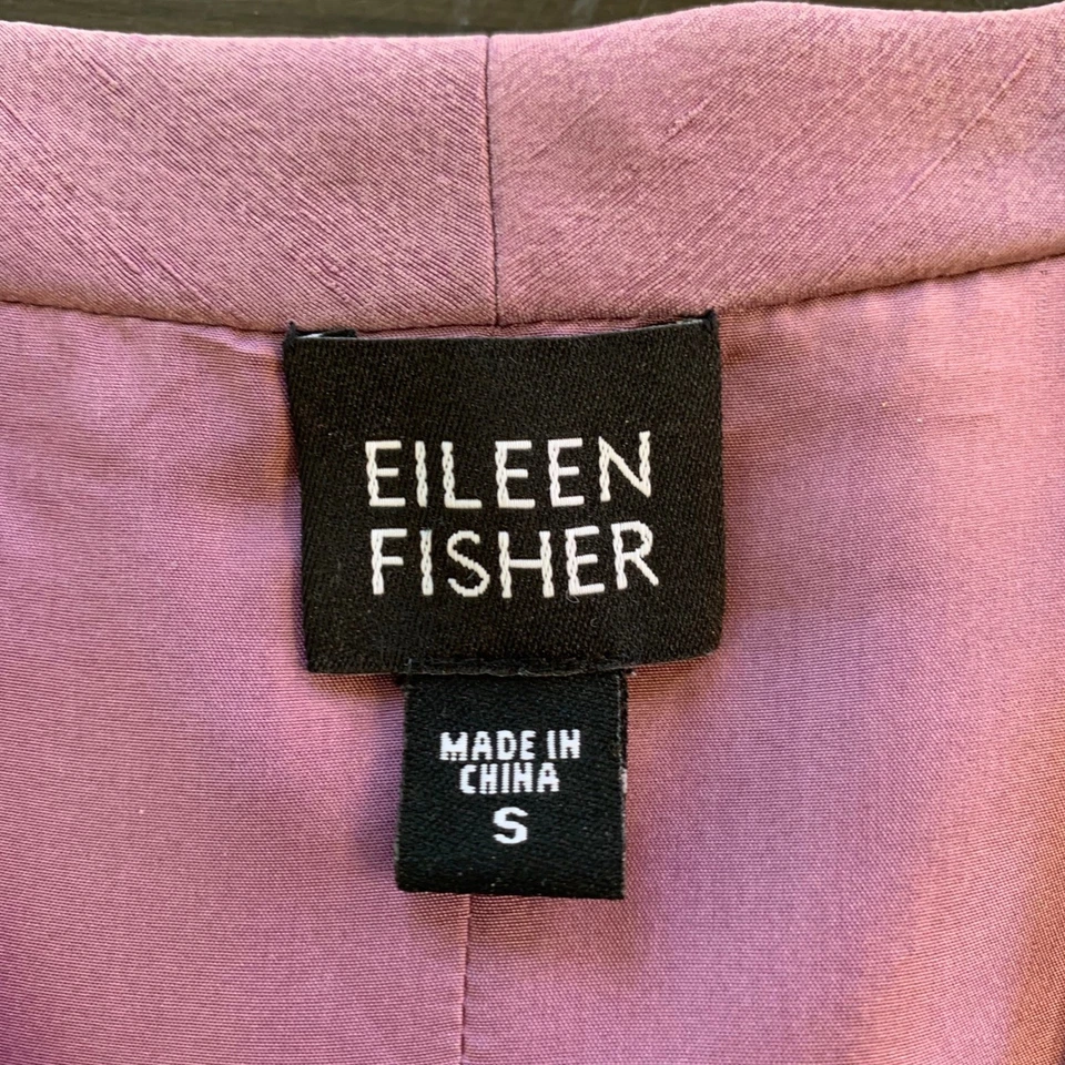 Conjunto de Traje de Seda Eileen Fisher Blazer Falda Mujer Pequeño Evento Boda Foto 4 de 4