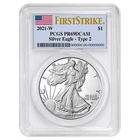 2021-W $1 1-oz T-2 Proof American Silver Eagle PCGS PR69DCAM FS Flag Label