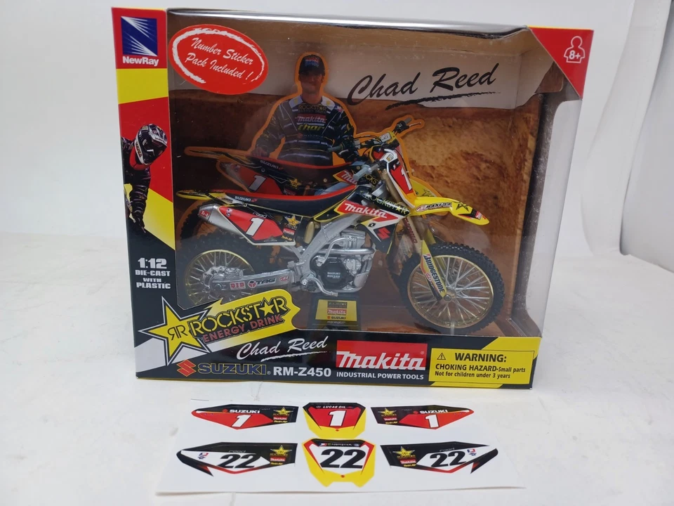 New Ray Suzuki RM-Z450 Chad Reed 1:12 Diecast  - Image 4 of 4