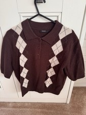 Massimo Dutti Knit Polo Shirt Top