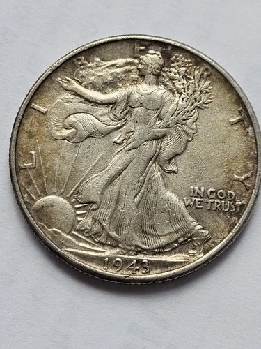 1943 walking liberty half dollar au