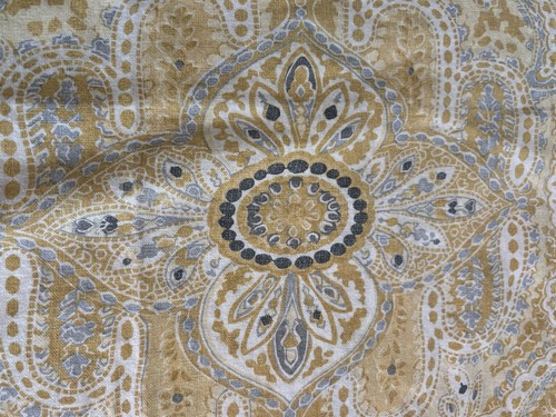 (3) Servietten POTTERY BARN Blumen Paisley gelb blau Leinen Baumwolle - Bild 9 von 9