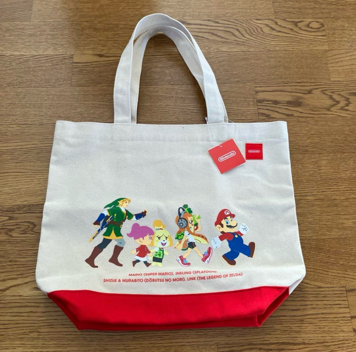 Nintendo characters & Super Mario Tote bag Black Womens Mens
