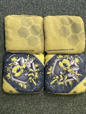 Cornhole Bags - Killer Bees Pro Series  swarm  Set Of 4