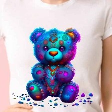 Image of Bear with Gemstones Unisex Crew Neck Tshirt
