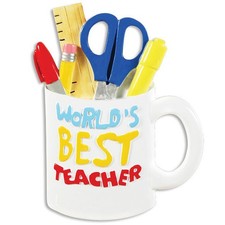 Best Teacher Mug Personalized Christmas Tree Ornament