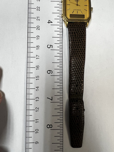 Orologio Seiko Vintage Uomo Tono Oro Quadrante Oro Analogico Digitale Ricambi Non Funzionante - Foto 3 di 9