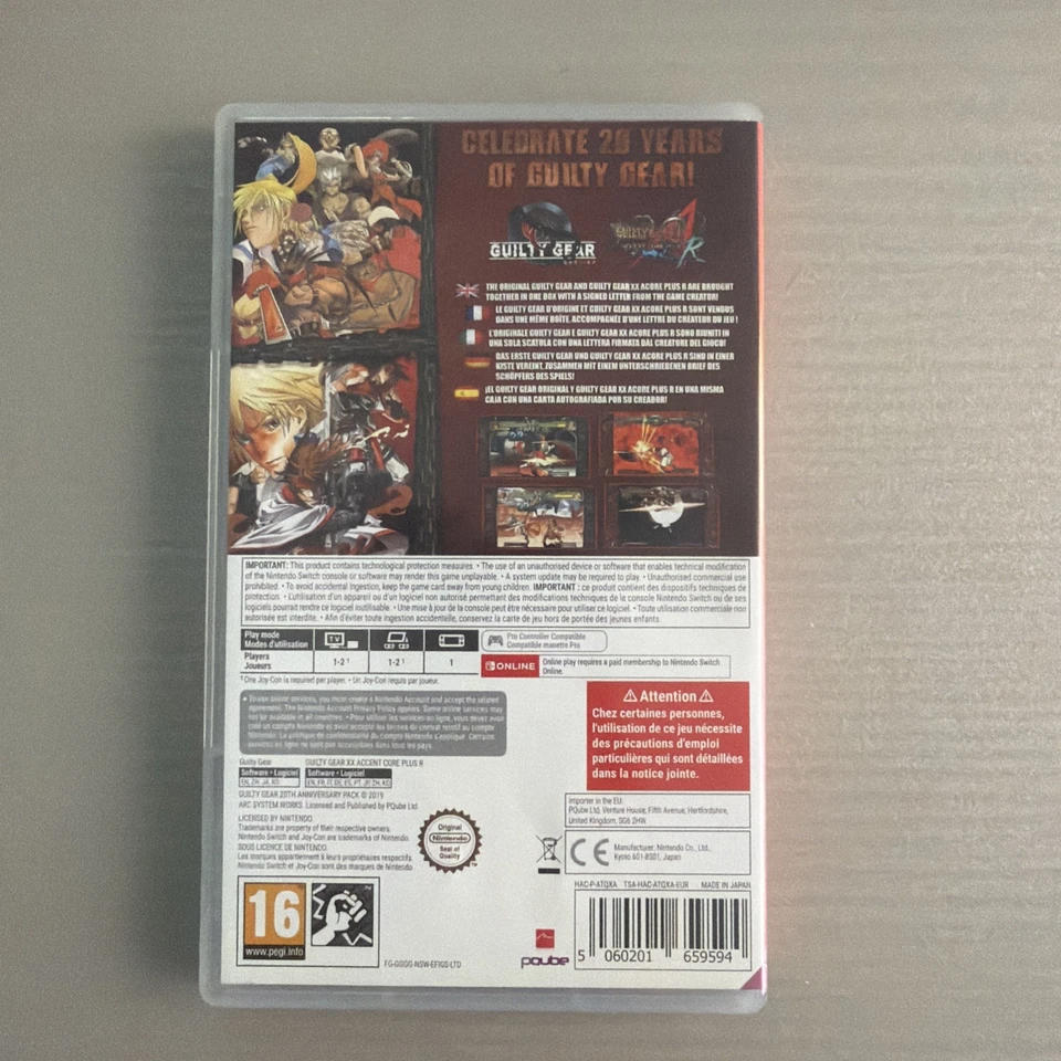 Guilty Gear 20th Anniversary Pack Day One Nintendo Switch PAL Artbook Big Box, foto 2 di 5