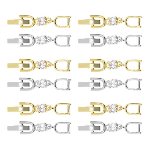 12 Pcs Extender Fold over Clasp Bracelet Extenders - Picture 3 of 12