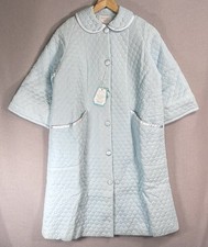 VINTAGE 60s 70s Gossard Artemis Blue House Coat Size 10 Robe Quilted NWT