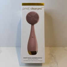 New Pmd Clean Pro Smart Facial Cleansing Device 24k Gold Plated Heat Massager