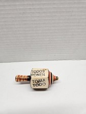 Traditional Mexican Wooden Spinning Top Game Pironola Or Toma Todo