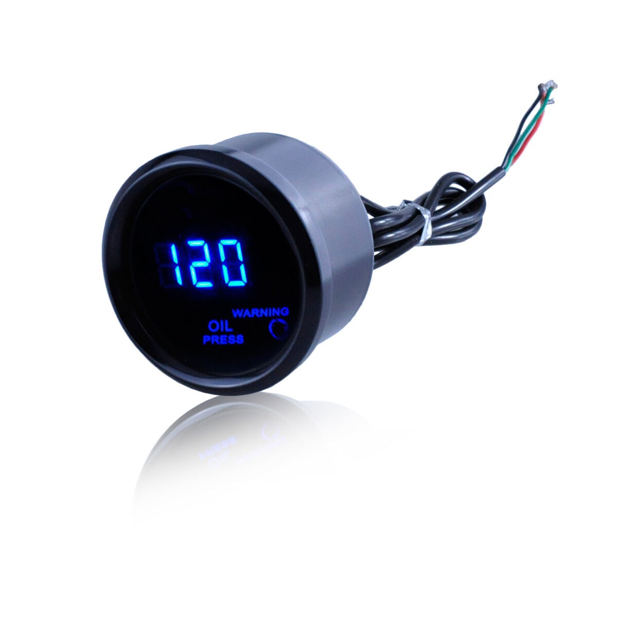 ETOPARS 2 52mm Oliedrukmeter Auto Motor Digitaal Wit 7 Kleuren Indicator Licht Olie Drukmeter Elektrische Oliepersmeter Gauge Rook Tint Len Wijzer