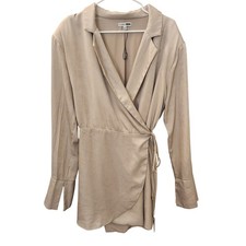 Fashion Nova Silky Blazer Mini Dress with Split Cuffs Size 2XL