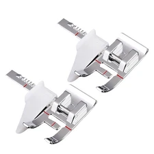 2 Pcs Sewing Machine Presser Foots Stainless Steel Feet Accessories