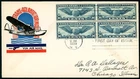1939 US Scott #C24 30¢ Winged Globe Trans Atlantic to France (back stamped) FDC