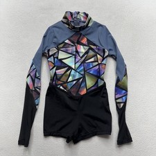 Weissman Dancewear Stained Glass Long Sleeve Leotard Child Small See Measurement