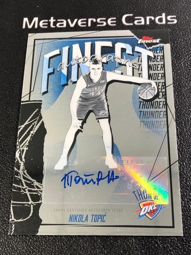 2025-26 Topps Finest Finest Autograph Nikola Topic Auto