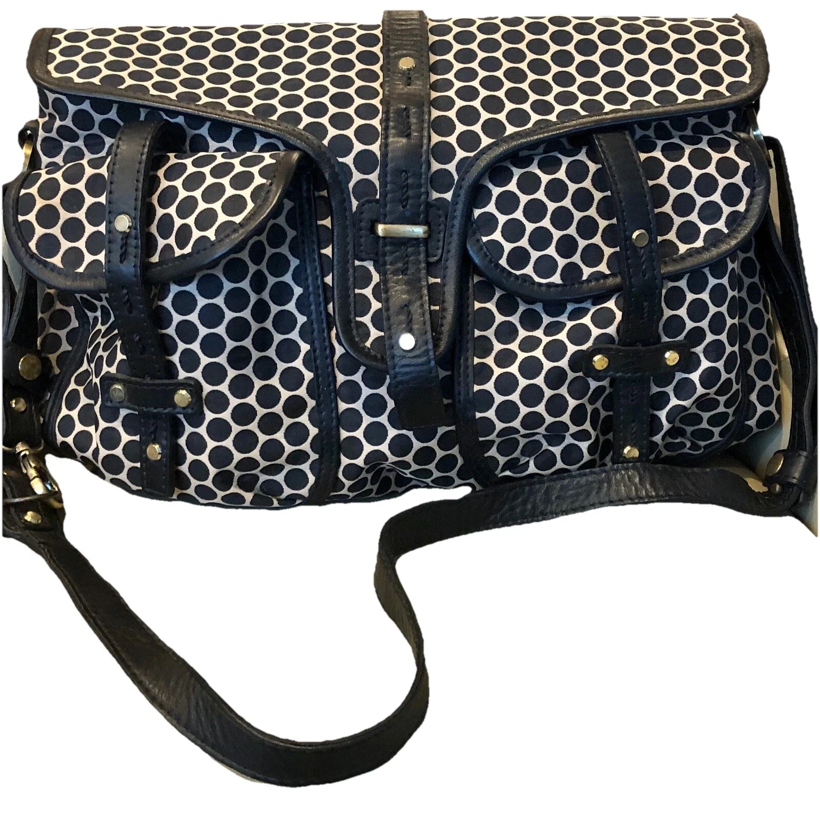Mia Bossi Reese Messenger Diaper Bag RT $365 Convertible Tote Shoulder Stroller