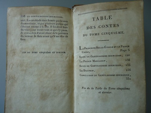 Les contes des fées ou les enchantemens…Tomes 2, 3, 5/5 (1 et 4 manquants) -1810 - Picture 23 of 24