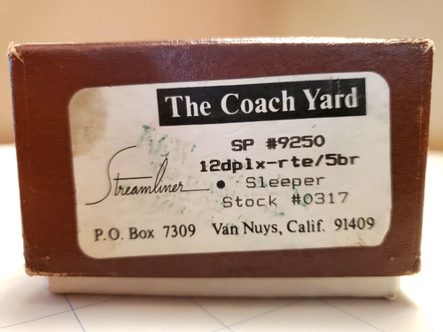 The Coach Yard Streamliner SP #9250 12dplx-rte/5br Sleeper - Pro Painted #0317