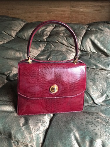 Gucci Borsa Vintage Originale Lucertola Bordeaux | eBay