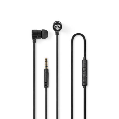 Nedis Wired Headphones | 1.2m Flat Cable | In-Ear | Built-in Microphone