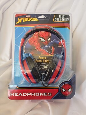 eKids WIRED Headphone with Parental Volume Limiter [ Spider-Man Edition ] NEW
