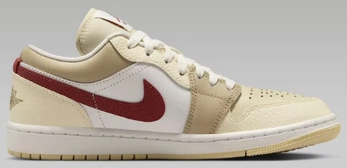 Jordan 1 Low Desert Khaki Red Sepia W