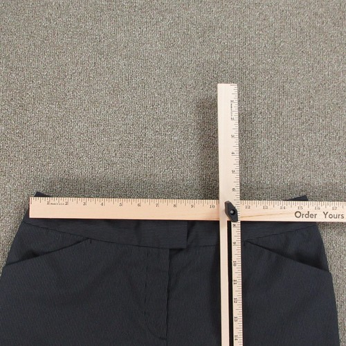 Chico's Pants Womens 1 Black Gray Striped Straight Chino - Picture 5 of 21