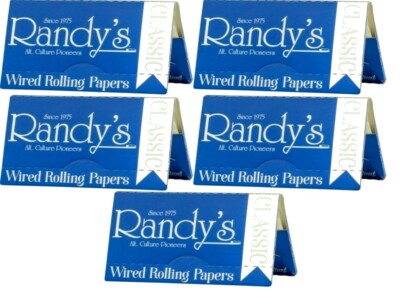 5x Randy's Wired Rolling Papers Classic w/New Packaging *FREE USA Shipping*!