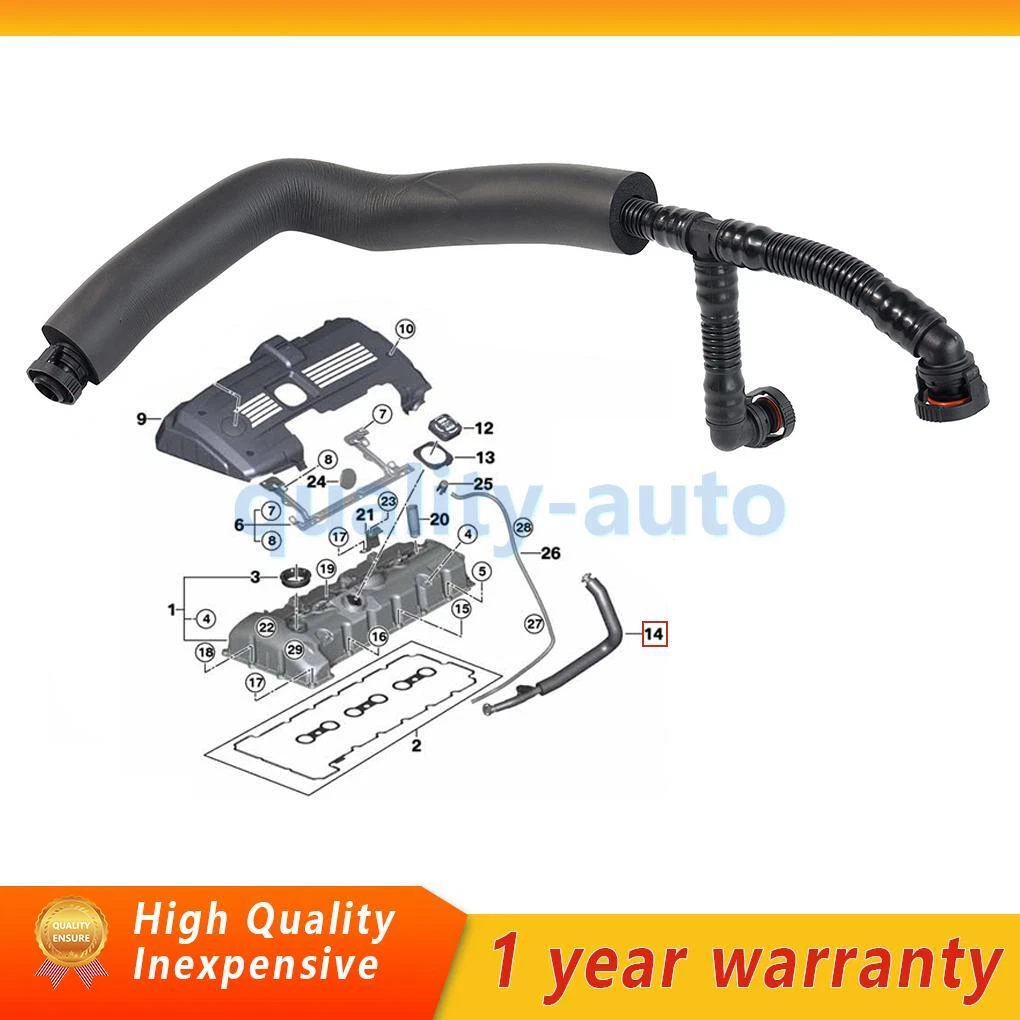 Crankcase Vent Hose 11157559528 for BMW 128i 328i X1 X3 X5 Z4 E87  