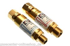 Rückschlagsicherung SET Acetylen  Sauerstoff Gebrauchstellenvorlage Explosionssc