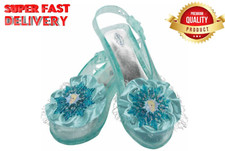 Disney's Frozen Child Elsa Shoes Halloween Accessory Size 4       --336--