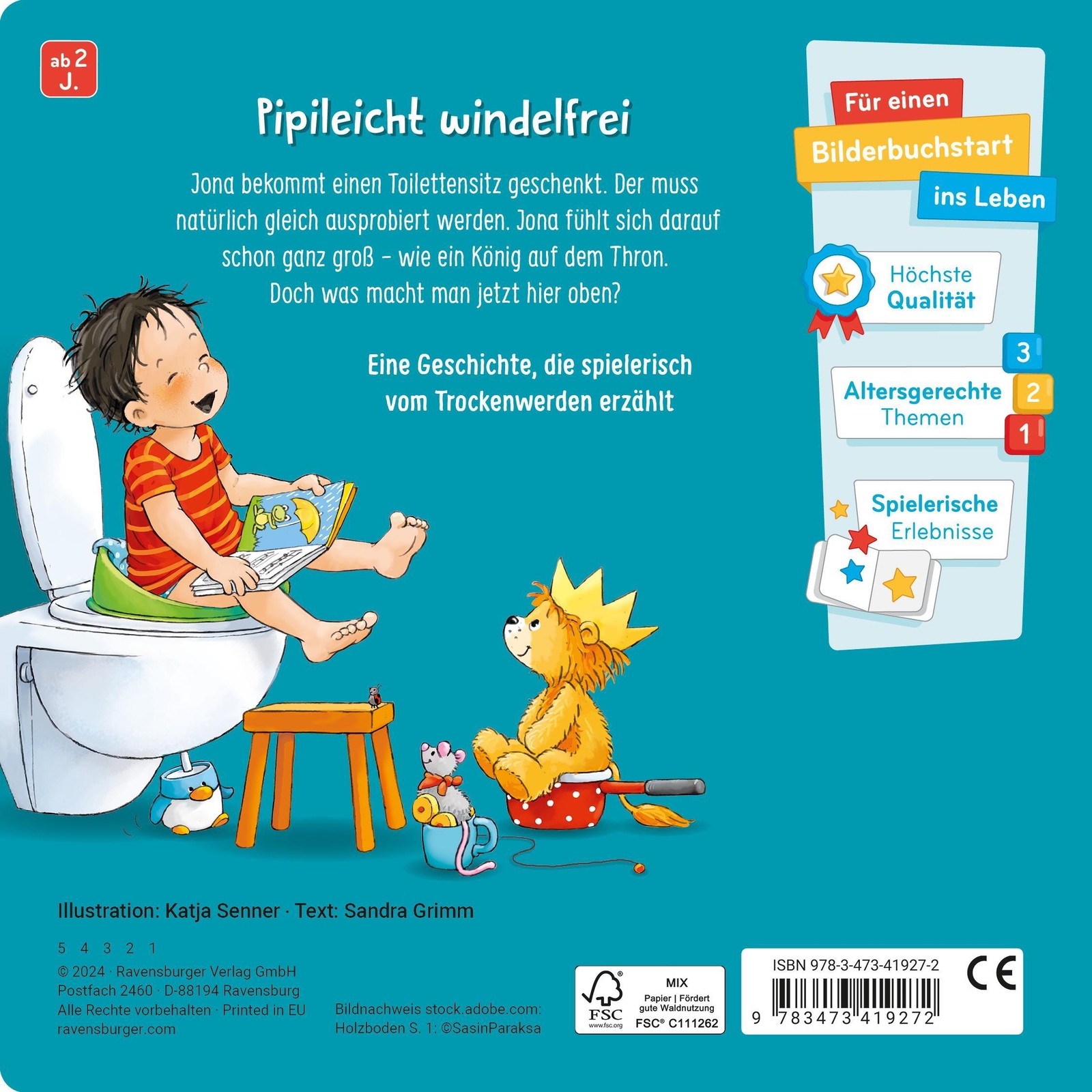Thumbnail - Sandra Grimm | Der Kleine Klo-könig, Pappbilderbuch Zum Windelabschied