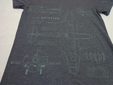 SPITFIRE   Imperial War Museum IWM   Blue Prints T Shirt Size Small