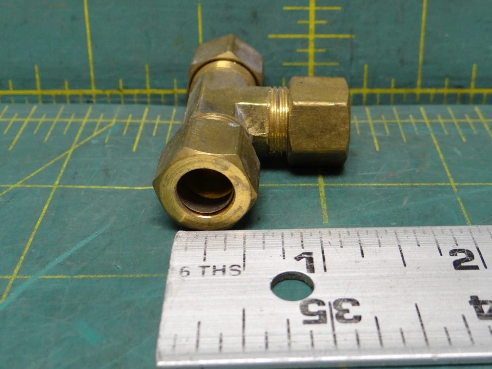 3/8 in. to 3/8 in. to 3/8 in. O.D. Brass Compression Tee Fitting - Image 3 of 3