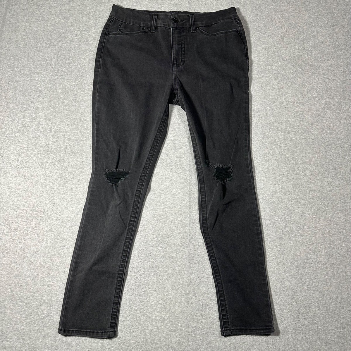 Seven Tummyless High-Rise Skinny Jeans Charcoal Women's Size 12