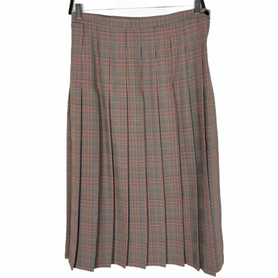 JG Hook 复古女式红色蓝色 2 件双排扣西装外套百褶裙套装 16 — 第 4/4 张图片