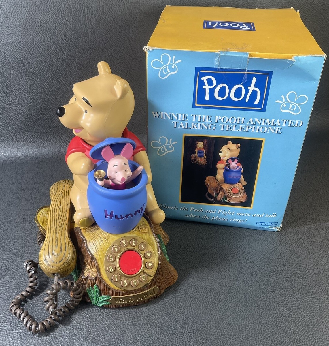 ぬいぐるみ WINNIE POOH ANIMATED TALKING TELEPHONE Vintage Disney Winnie the Pooh Piglet Animated Talking