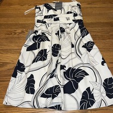 Womens Ann Taylor 10 Silk Strapless Dress Side Zip NWT